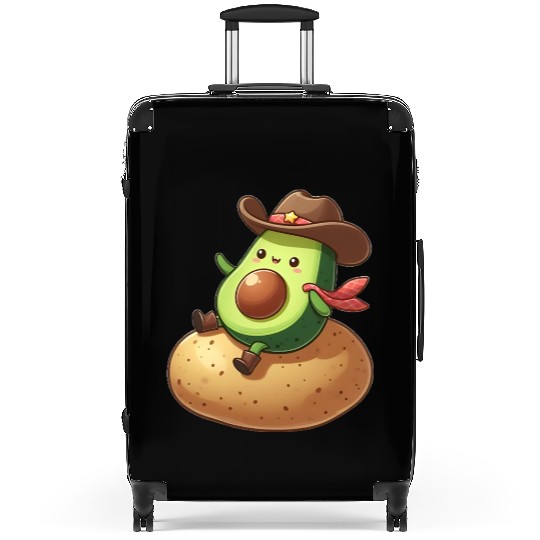 Avocado Cowboy Potato Rider Suitcases