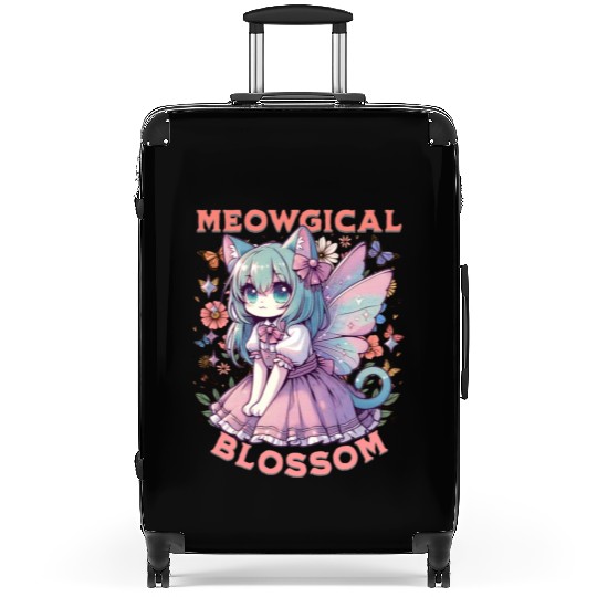 Meowgical Blossom Enchanting Fairycore Cat Fantasy Suitcases