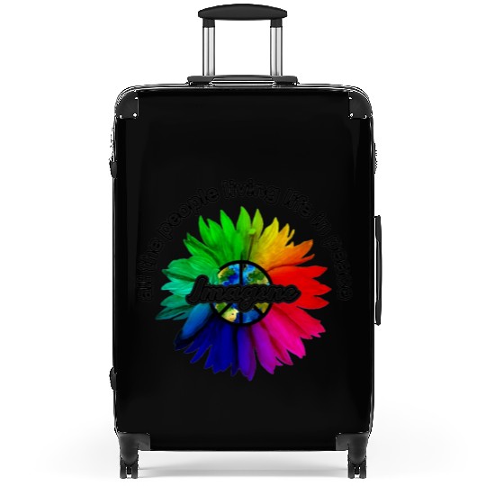 all the people living life in peace Suitcases