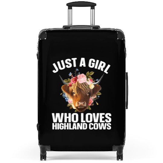Cool Highland Cow Art For Girls Women Scottish Suitcases