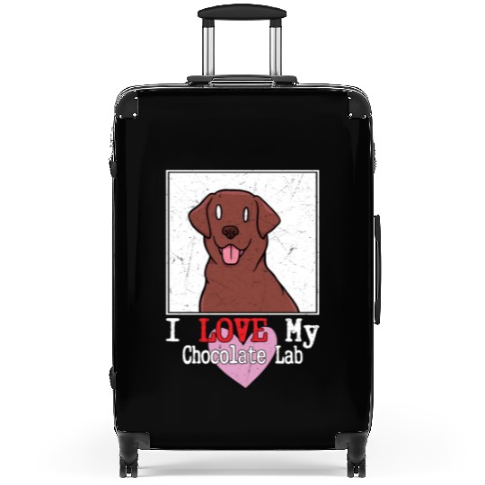 I Love My Chocolate Lab Owner Labrador Retriever Suitcases
