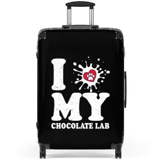 I Love My Chocolate Lab Labrador Retriever Owner Suitcases