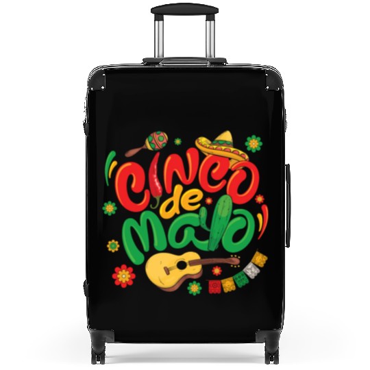 Cinco de Mayo Mexican Taco Guitar Fiesta Suitcases