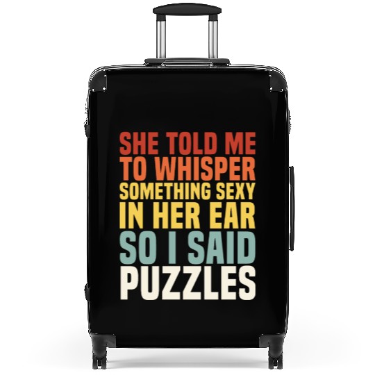 Whisper Something Sexy PUZZLES Jigsaw Puzzlers Men Suitcases