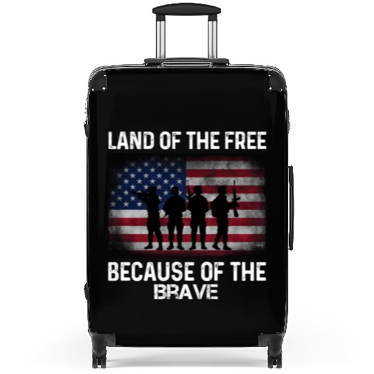 Land of the free because of the brave Suitcases