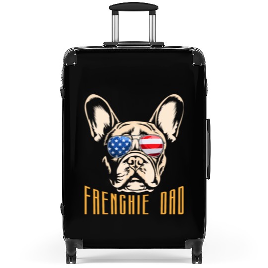 French Bulldog USA FRENCHIE DAD American Suitcases