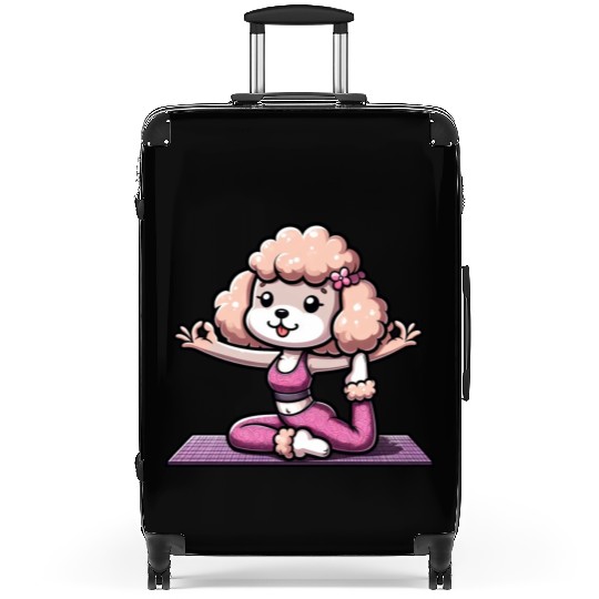 Poodle Lady Yoga Workout & Meditation Suitcases