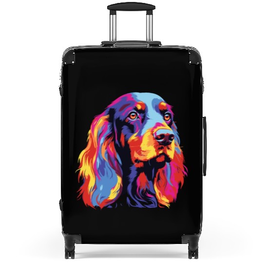 Watercolor Colorful Gordon Setter Suitcases