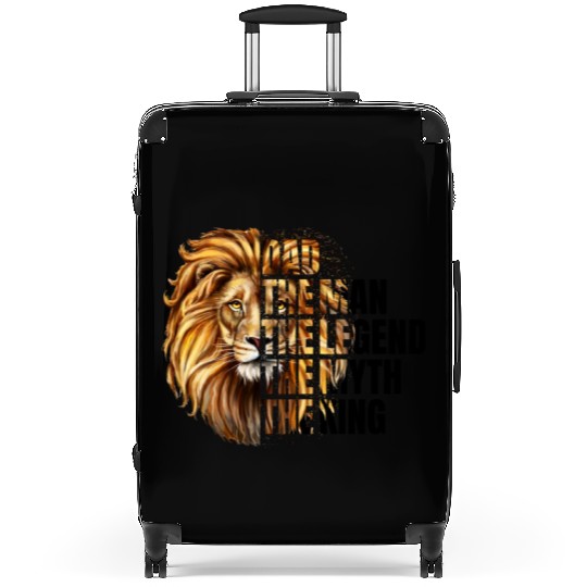 Dad The Man the Legend Lion Suitcases