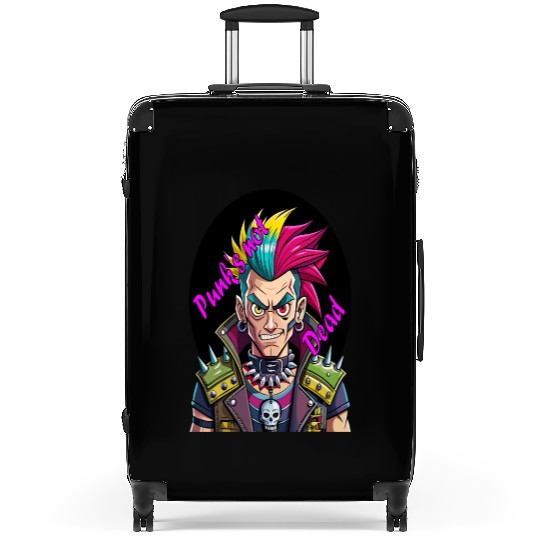 Rebel's Gaze: A Tribute to Punk's Resilience Suitcases
