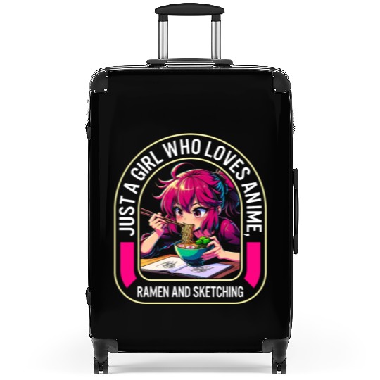 Just A Girl Who Loves Anime Ramen And Sketching Suitcases