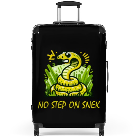 No step on snek Suitcases