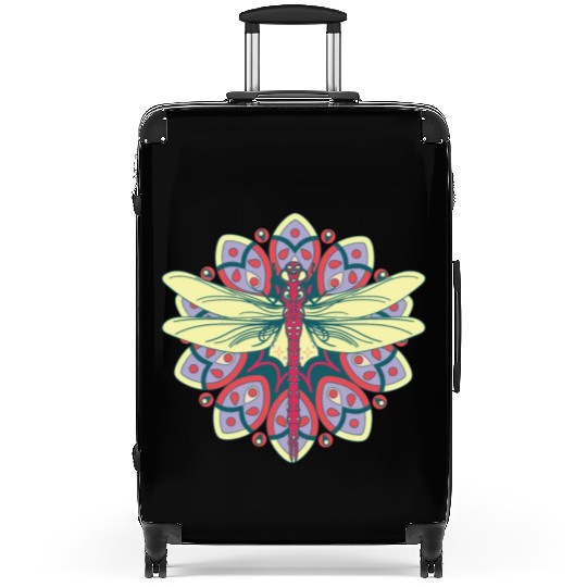 Colorful Dragonfly Nature Insects Suitcases
