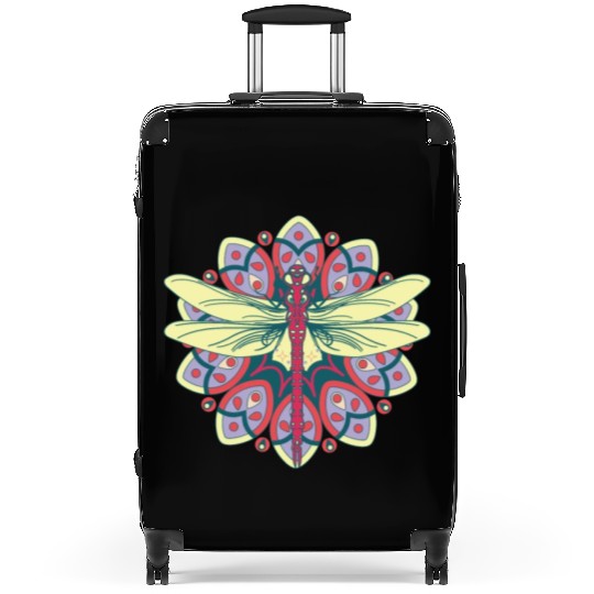 Colorful Dragonfly Nature Insects Suitcases
