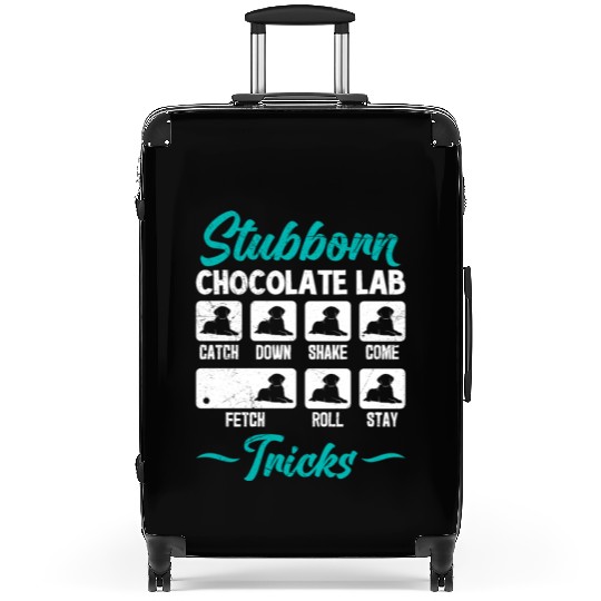Labrador STUBBORN CHOCOLATE LAB TRICKS Suitcases