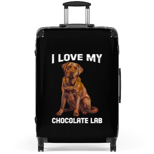 Labrador Owner I LOVE MY CHOCOLATE LAB Suitcases