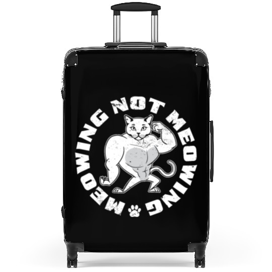 Mewing Not Meowing Funny Cat Meme Jawline Suitcases