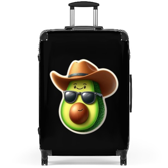 avocado wears hat Suitcases