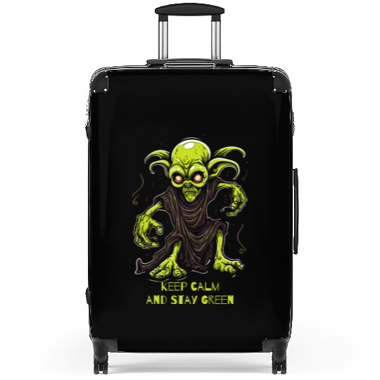Keep Calm and Stay Green Goblin Suitcases