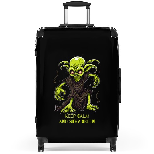 Keep Calm and Stay Green Goblin Suitcases