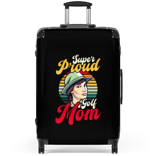 Golfing Mom Super Proud Golf Mom Suitcases