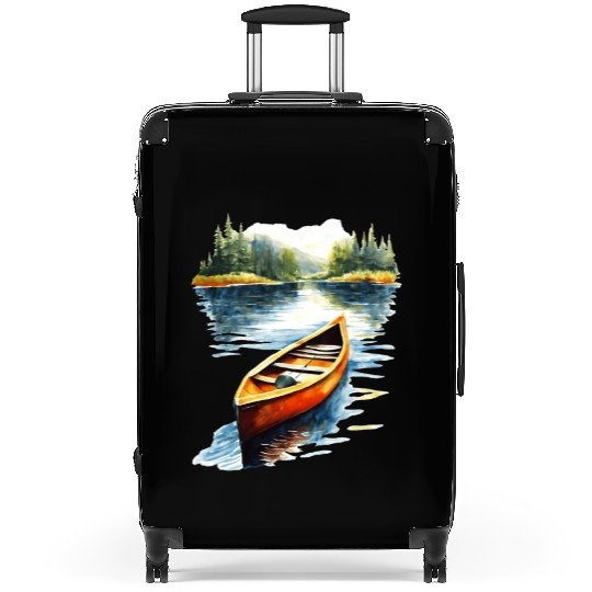 Beautiful Boat on River Suitcases