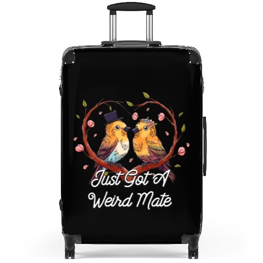 Just Got A Weird Mate Wedding Sarcastic Bride and Suitcases