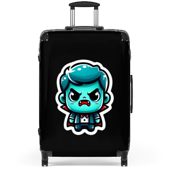 Aquatic Fury: Angry Aqua Vampire Suitcases