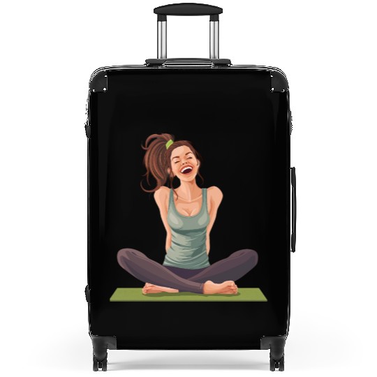 Joyful Yoga Moment Meditation Pose Suitcases