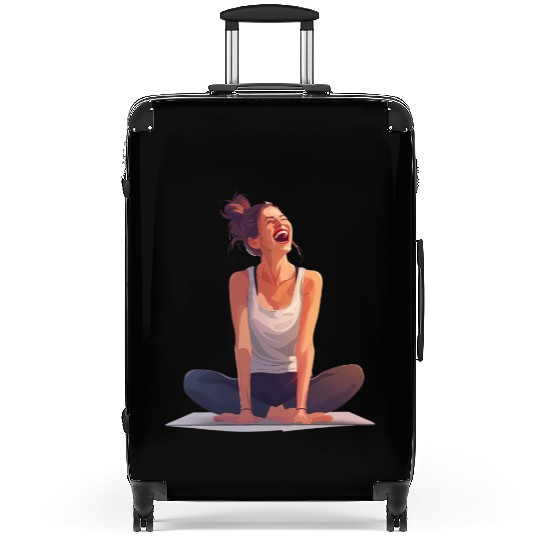 Joyful Yoga Moment Meditation Pose Suitcases