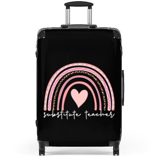 Substitute Teacher Boho Rainbow Back To School Suitcases