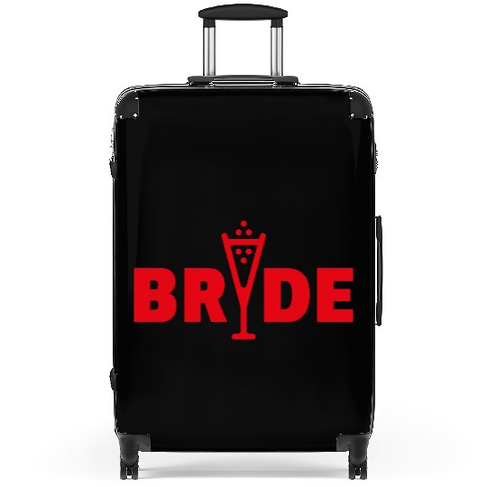 Bride Bubbly (Hen Night Bachelorette Party / Red) Suitcases