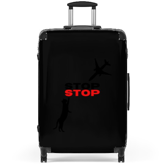 Funny Hilarious Cat Kitty Stop Airplane In Mid Air Suitcases