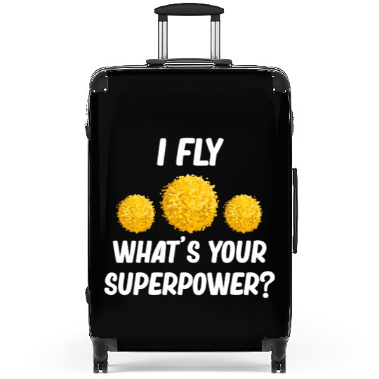 I Fly What's Your Superpower? Funny Cheer Flyer Suitcases