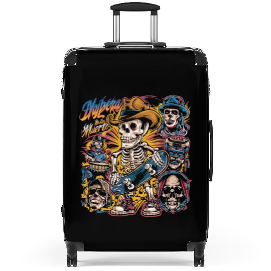 Black Suitcases with a skeleton band