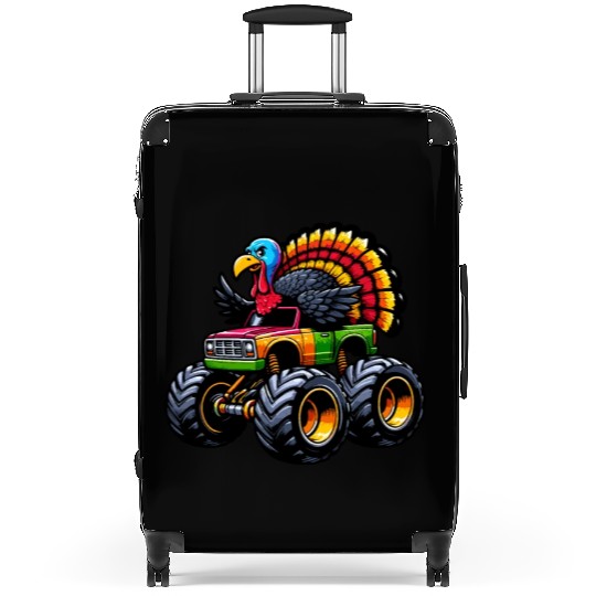 Turkey Riding Monster Truck 4th Of July Independen Suitcases