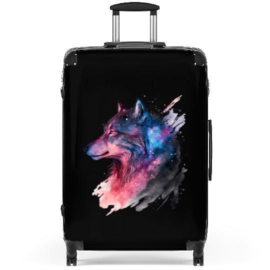 Wolf Print, Cosmic Wolves, Animal Print, Cosmos Suitcases