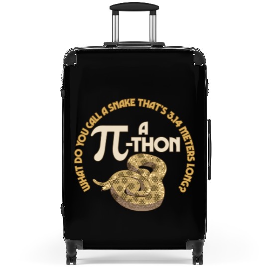 Pi-thon Math Pun Funny Snake Mathematics Meme Suitcases