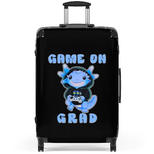 Cute Axolotl Gaming Design Suitcases