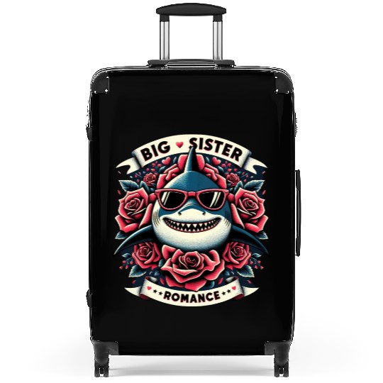 Big Sister Shark Romance Suitcases