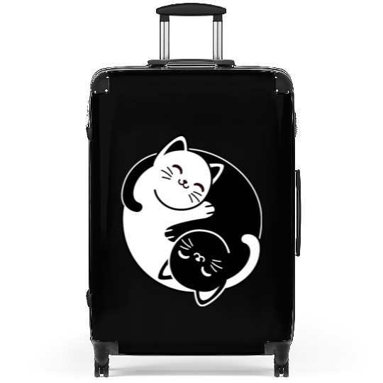 Yin and Yang Cats Suitcases