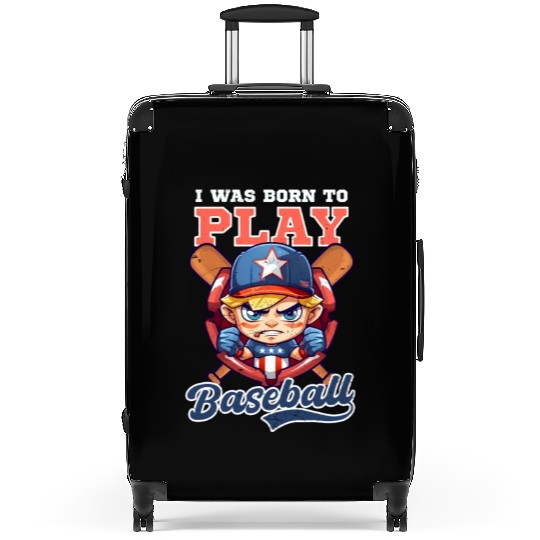 4th Of July Baseball Born To Play Baseball Suitcases