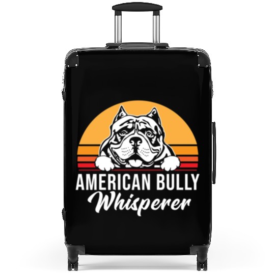 Live Love Bark Retro Vintage American Bully Funny Suitcases