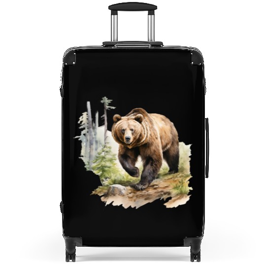 Grizzly Bear in the Wild Suitcases