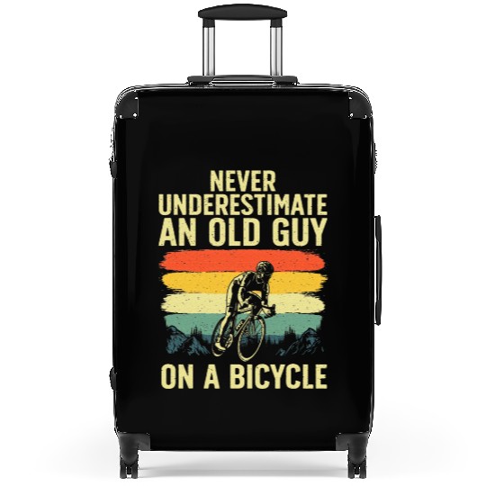 Cool Cycling Art For Men Grandpa Bicycle Riding Suitcases