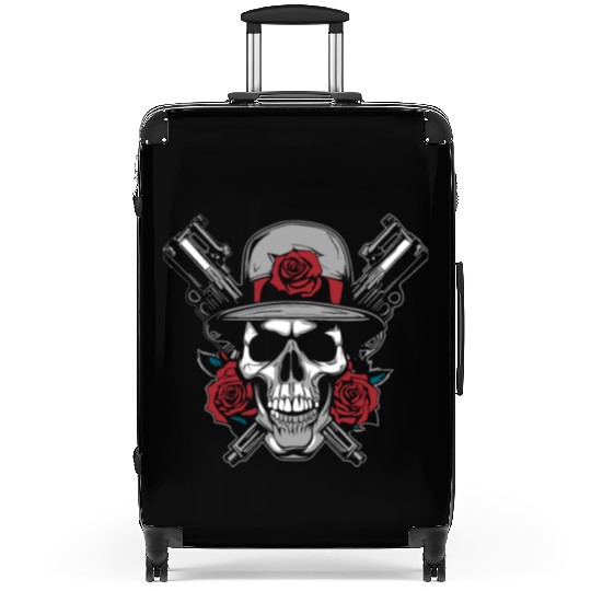 Skeleton Roses Guitar Skull Roses Guns Suitcases