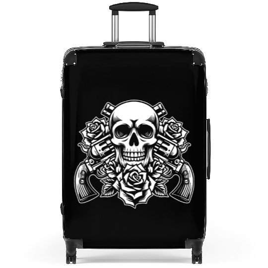 Skeleton Roses Guitar Guns Skull Roses Suitcases