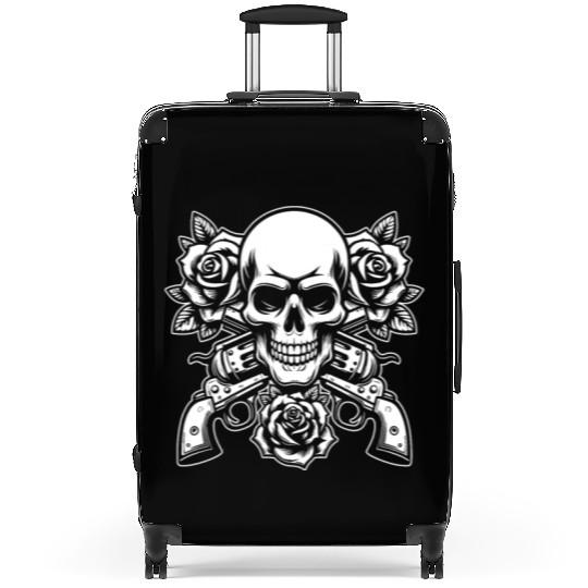 Skeleton Roses Guitar Roses Skull Guns Suitcases