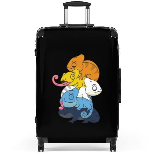 Aroace Flag Pride Lgbtq Chameleon Pile Suitcases