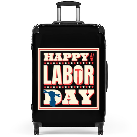 Happy Labor Day Holiday Greetings Suitcases